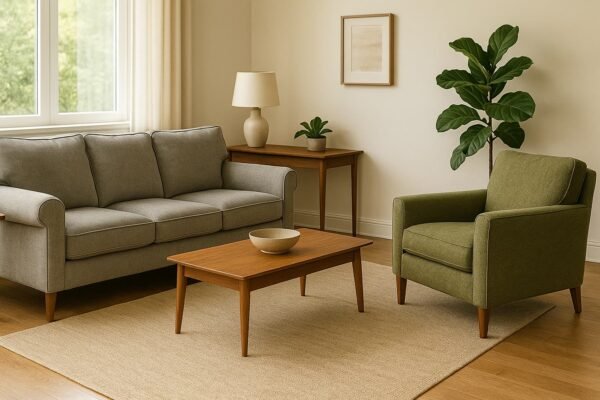 أثاث مستعمل أنيق لغرفة معيشة بتصميم مريح في الكويت