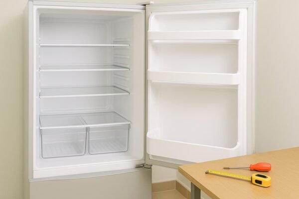 فحص ثلاجة مستعملة بالكويت بإضاءة قوية وأدوات بسيطة